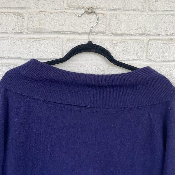 Belford Cashmere Blue Vintage Boatneck or Cowl Collar Sweater - Picture 8 of 12